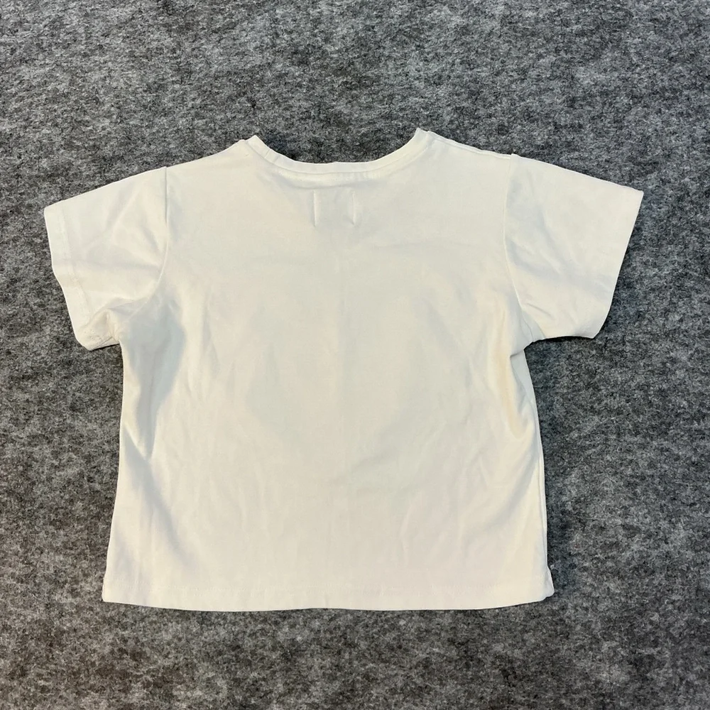 With Jean White Tee with Red Heart Graphic Size S - Picture 4 of 4